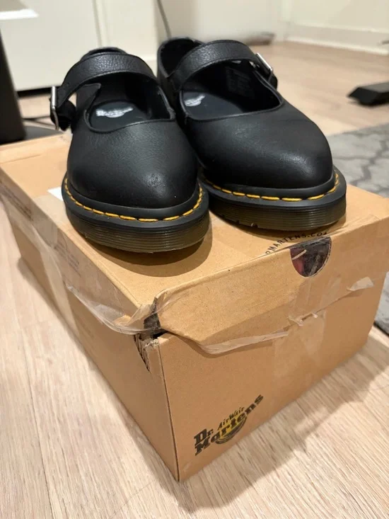Dr. Martens Black Leather Mary Jane Elphie - Picture 3 of 5
